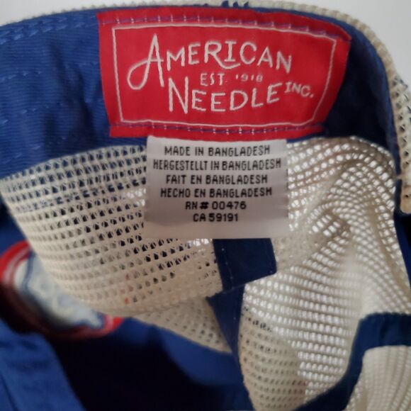 American Needle Chicago Cubs Trucker Hat Unisex Blue Red White 1984 Snapback MLB - Picture 11 of 13